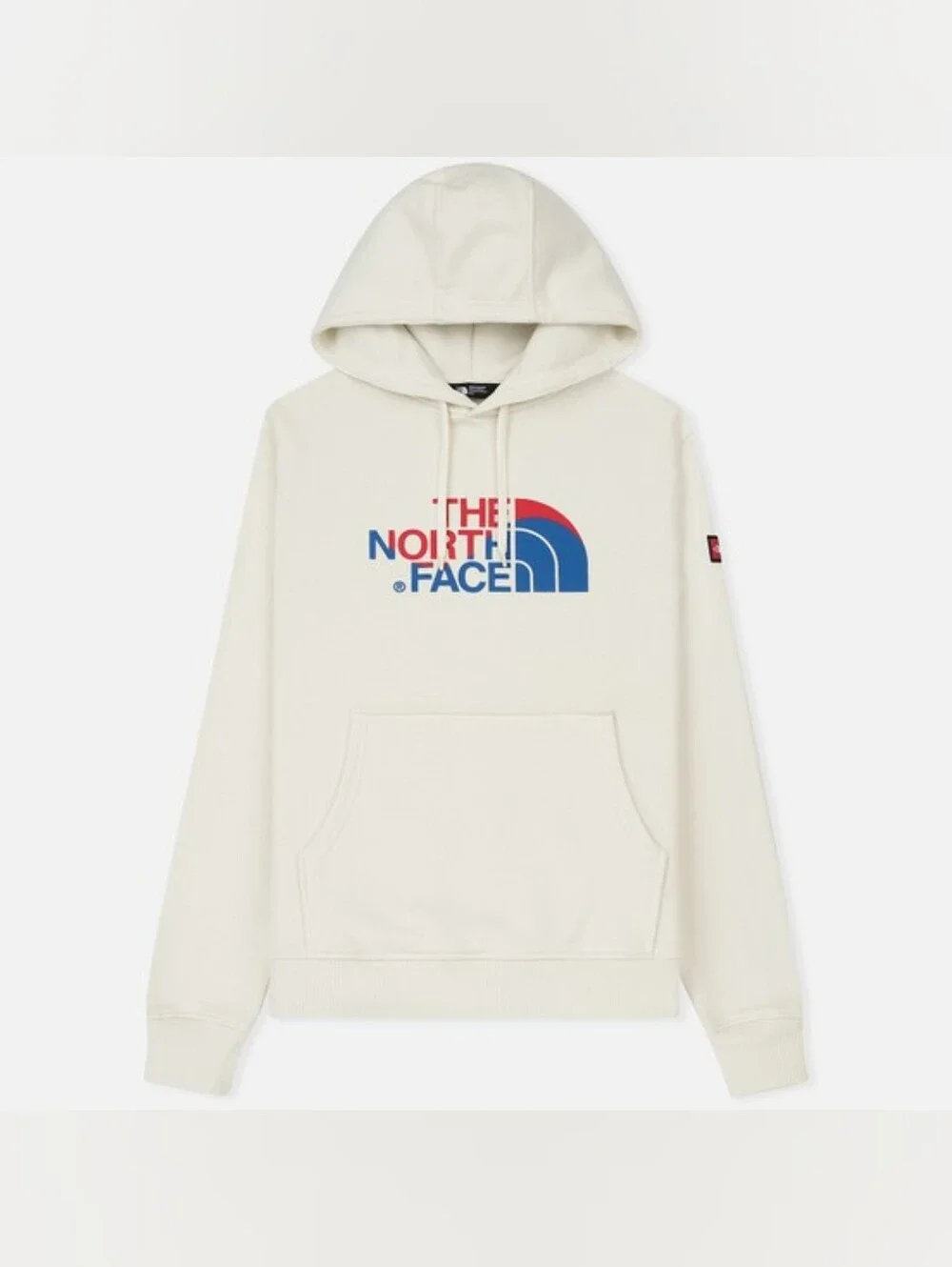 The North Face Korea Flag Logo Hoodie Sweatshirt In Cream